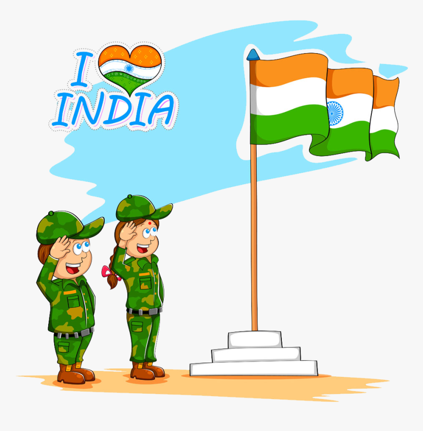 Flag Of India Drawing Clip Art Soldiers - Full Flag Of India, HD Png Download, Free Download