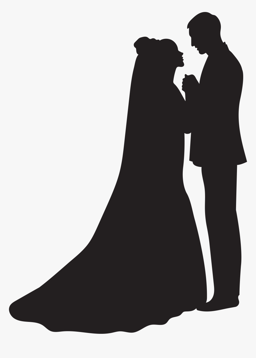 Bride And Groom Silhouette Png - Bride And Groom Png, Transparent Png, Free Download