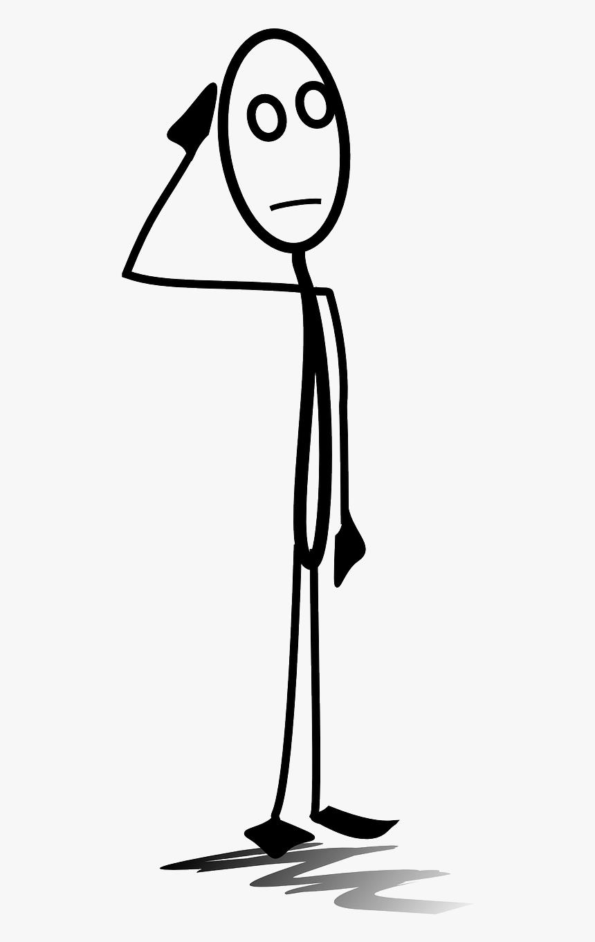 Man Military Salute Free Picture - Stick Figure Thinking, HD Png Download, Free Download