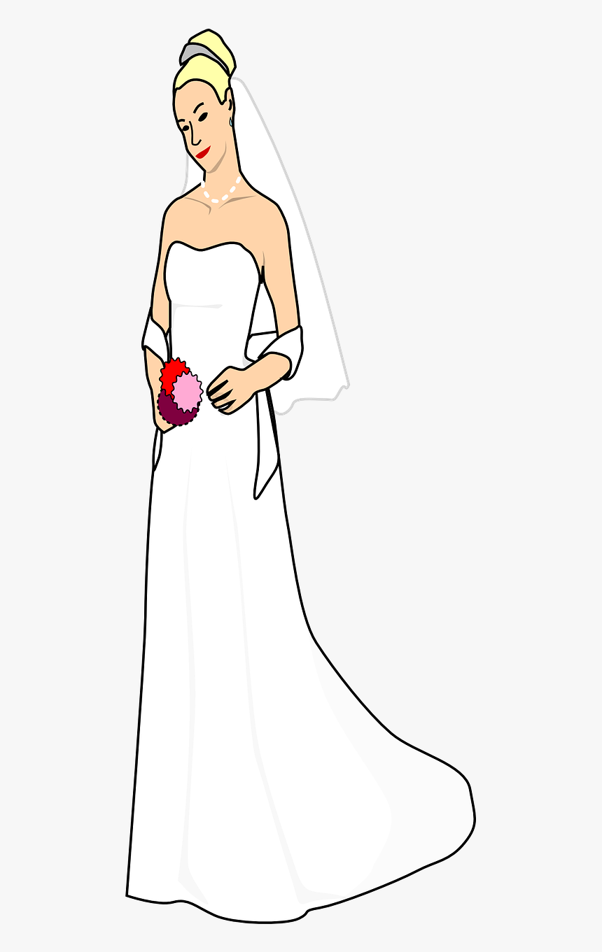 Christmas Bride Dress Draw In Coreldraw, HD Png Download, Free Download