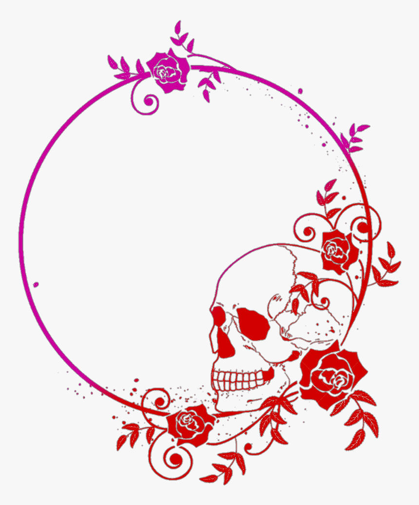 Easy Drawings Skulls And Roses, HD Png Download, Free Download