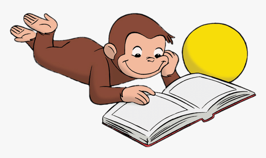 #reading #book #monkey #curiousgeorge #curious - Curious George Reading Clipart, HD Png Download, Free Download