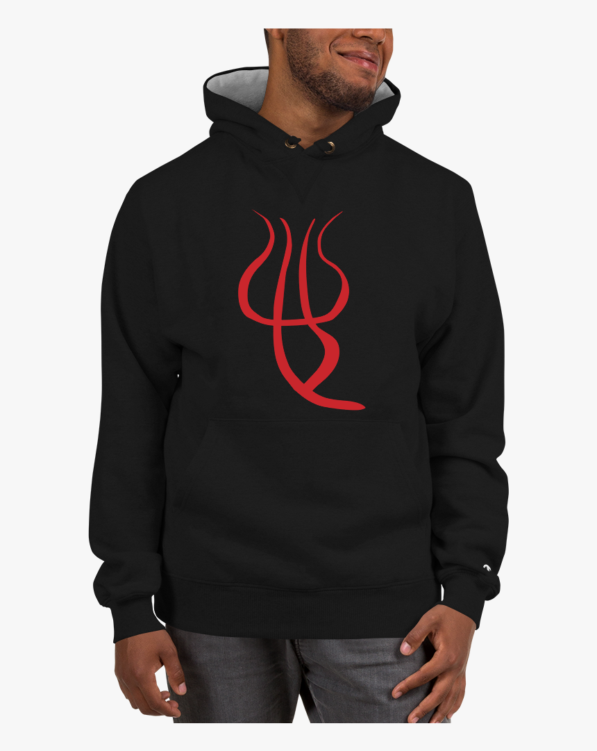 Black And Red Champion Hoodie, HD Png Download, Free Download