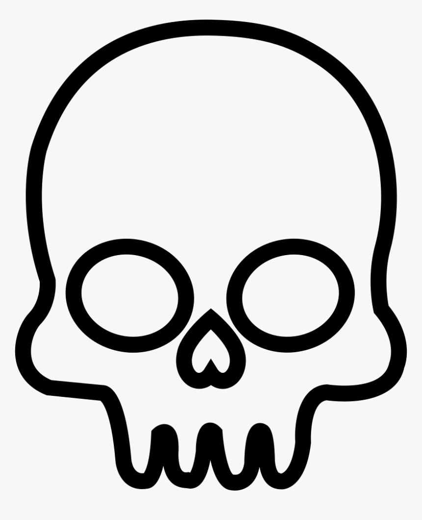 Skull Outline From Frontal View - Skull Outline Png, Transparent Png, Free Download