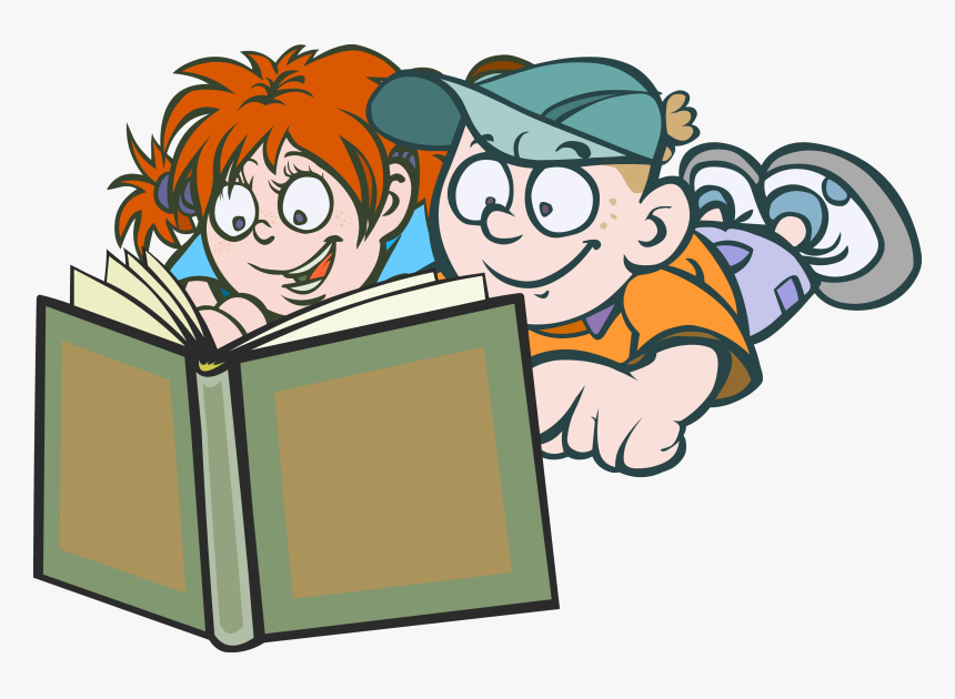 Transparent Clipart Reading Books - Kartun Membaca Buku Png, Png Download, Free Download