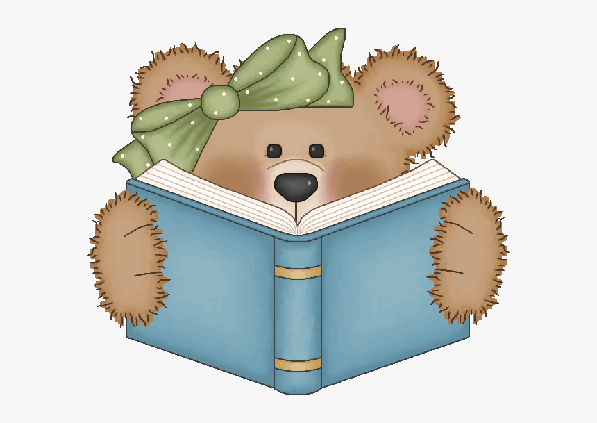 Christmas Reading Books Clipart - Teddy Bear Reading Clipart, HD Png Download, Free Download