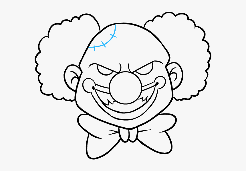 How To Draw Scary Clown, HD Png Download, Free Download