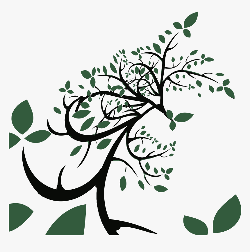 Stylized Tree With Leaves Clip Arts - Tree Stylized Png, Transparent Png, Free Download