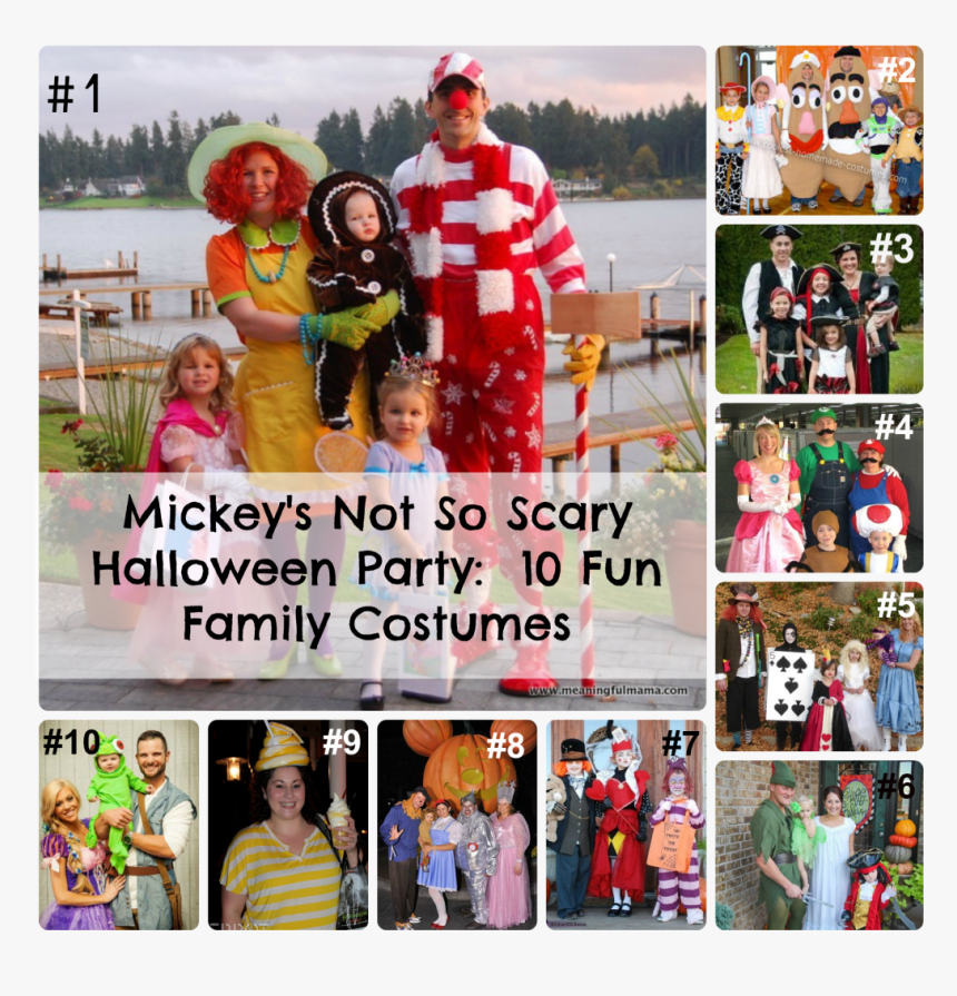 Mickey"s Not So Scary Halloween Party-10 Fun Family - Family Costumes For Disney Halloween Party, HD Png Download, Free Download