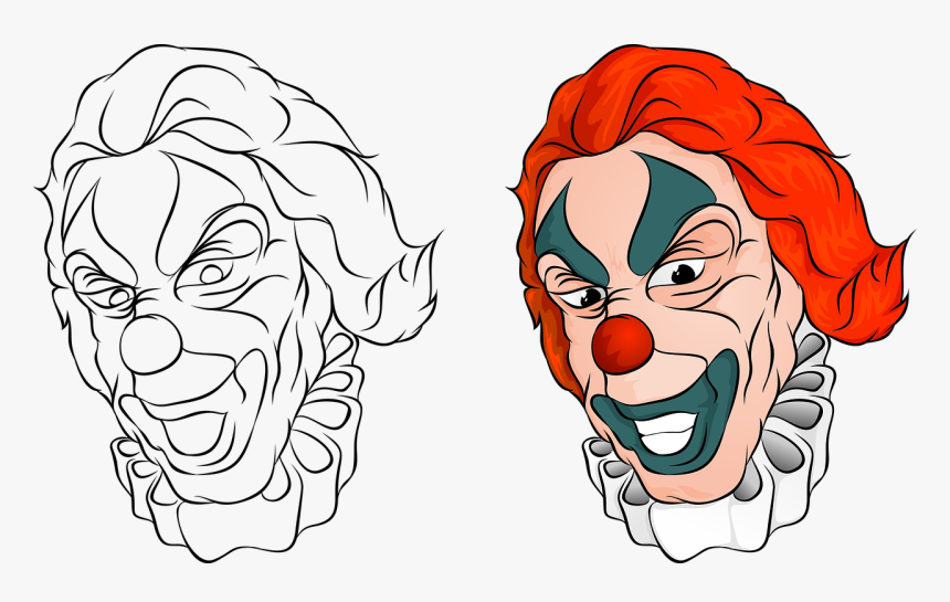 Clown, Terrible, Halloween, Fear, Scary, Spooky, Redhead, - Cartoon, HD Png Download, Free Download