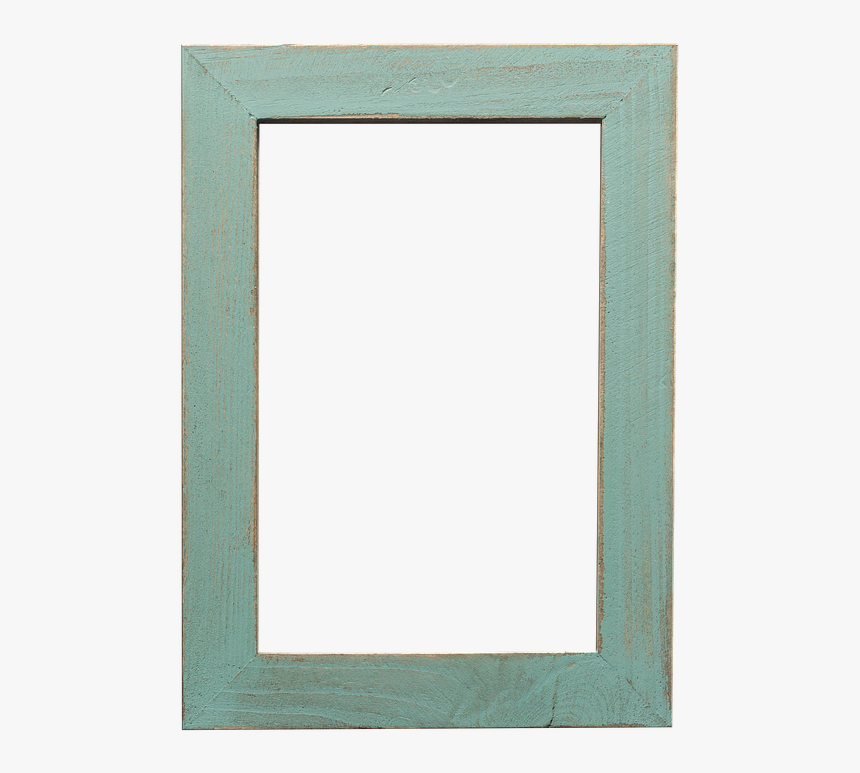 Picture Frame, Blue Green, Blue, Wooden Frame, Isolated - Blue Wooden Frame Png, Transparent Png, Free Download