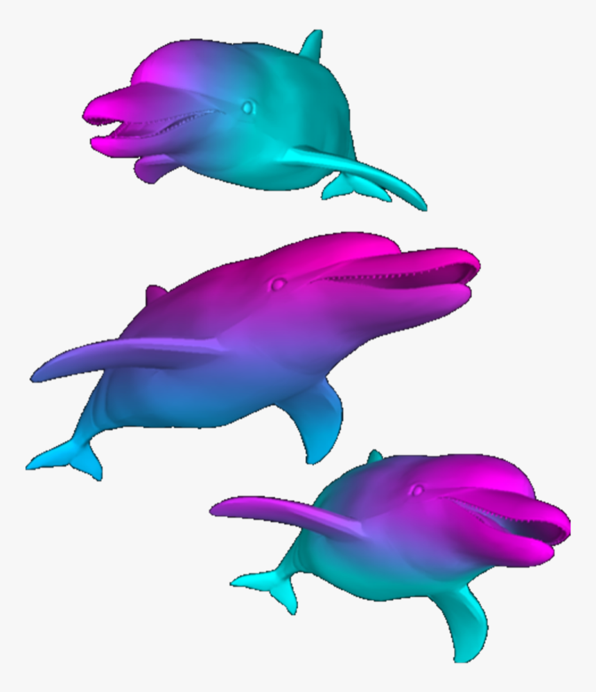 #dolphins #vaporwave - Vaporwave Dolphin Png, Transparent Png, Free Download