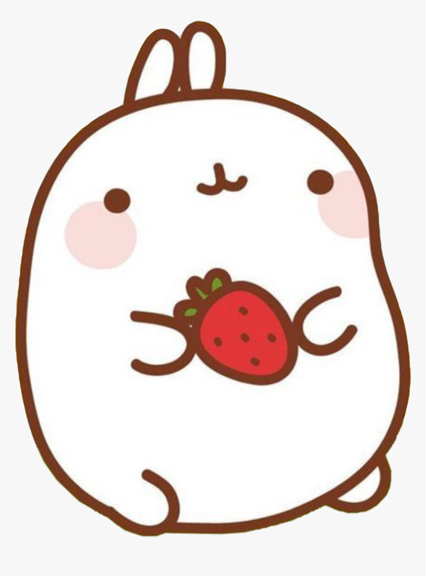 #kawaii #cute #red #bunny #strawberry #strawberries - Kawaii Animal, HD Png Download, Free Download