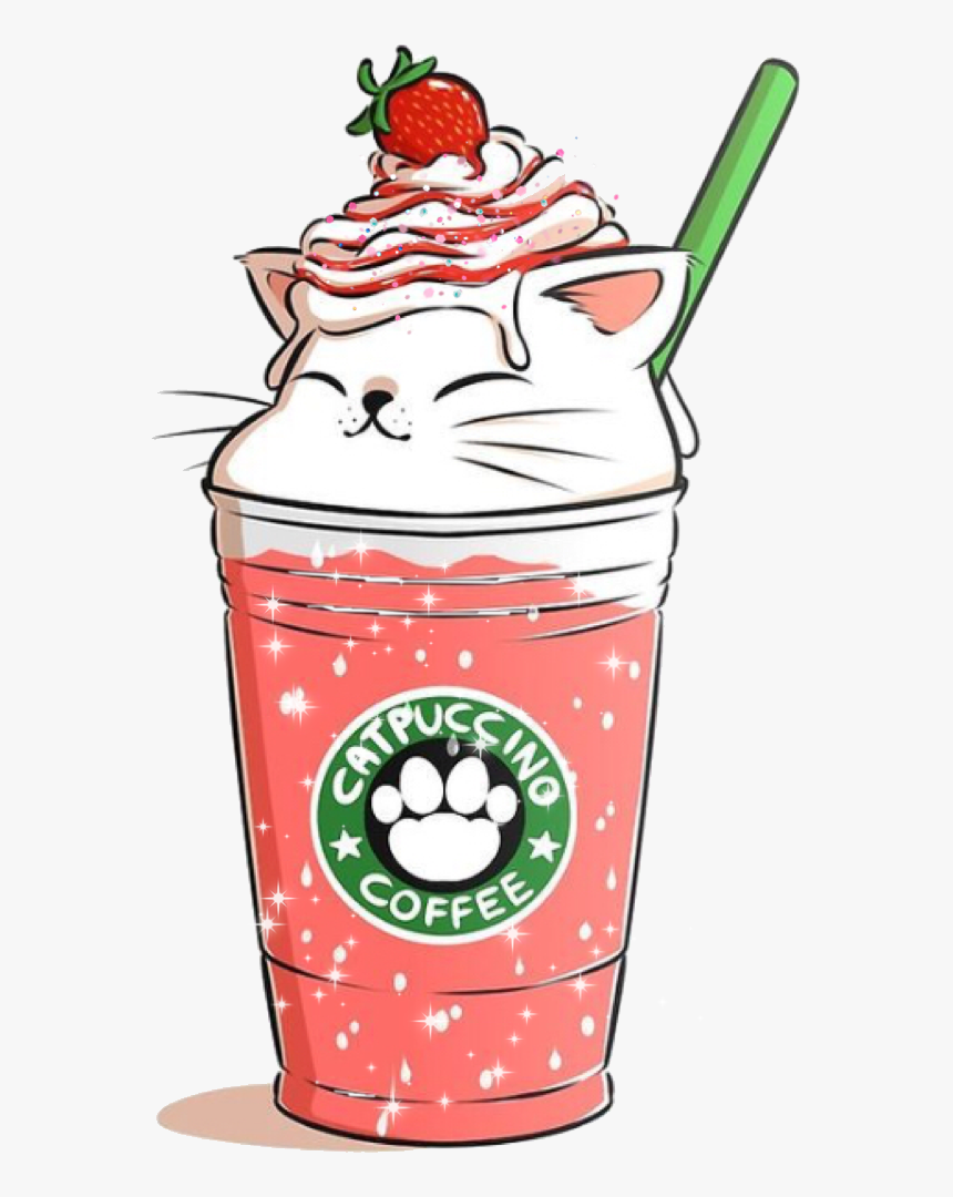 Strawberry Catpuccino, HD Png Download, Free Download