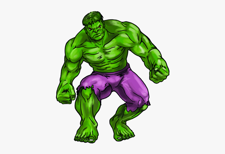 How To Draw Marvel Characters And Marvel Heroes - Transparent Background Hulk Clip Art, HD Png Download, Free Download