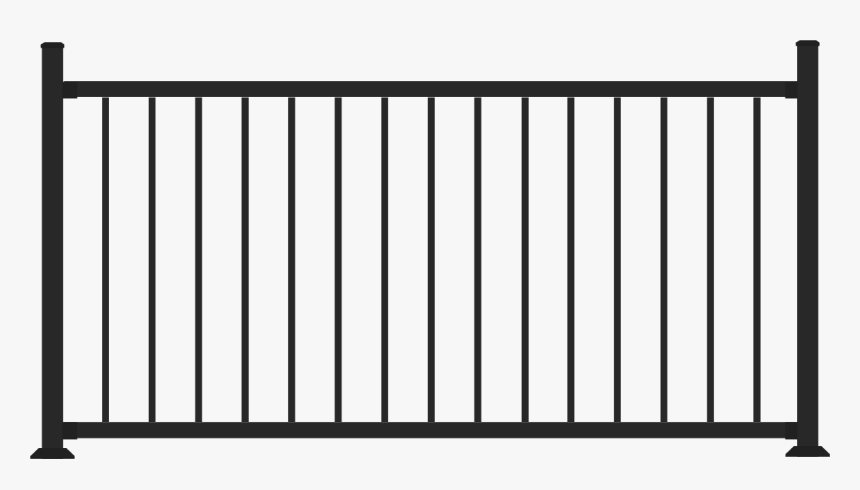 Iron Guard Rail - Black Powder Coated Aluminum Rail, HD Png Download, Free Download