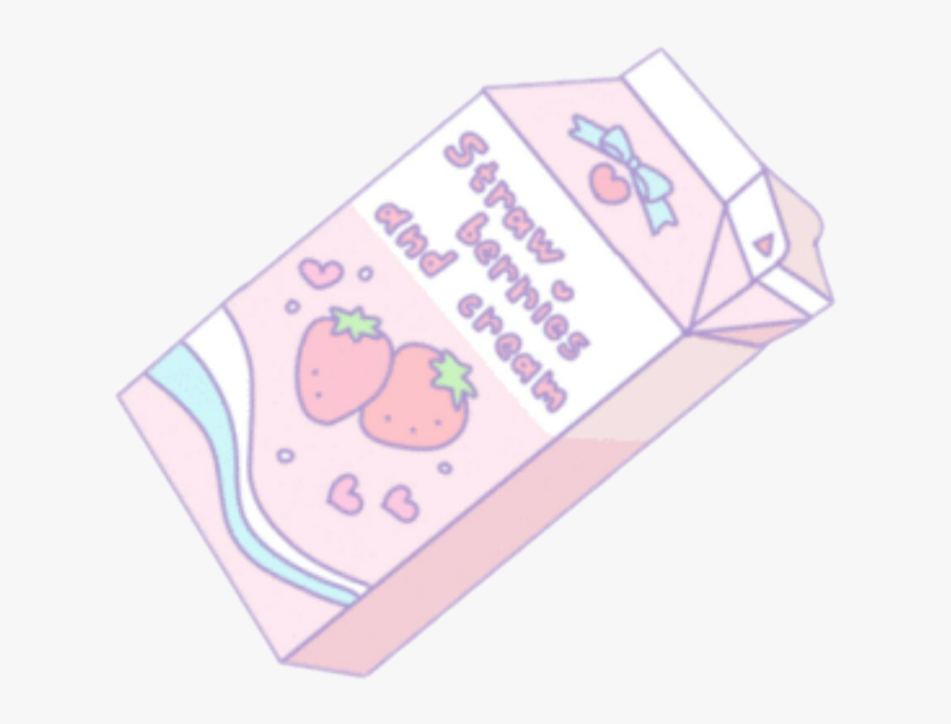 Kawaii, Overlay, And Pink Image - Aesthetic Strawberry Milk Carton, HD Png Download, Free Download