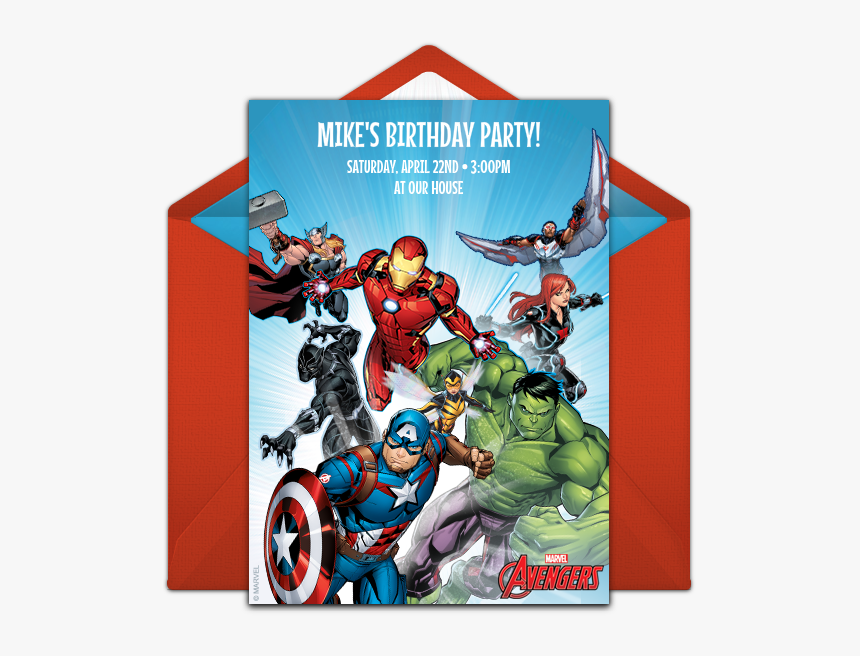Avengers Invitation, HD Png Download, Free Download