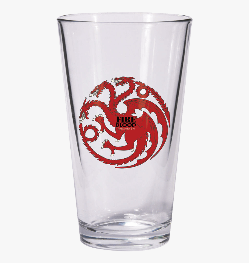 Game Of Thrones Targaryen Sigil Pint Glass - Game Of Thrones House Sigils Stark, HD Png Download, Free Download