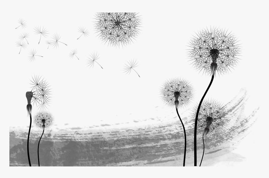 Dandelion Transparent Pen And Ink, HD Png Download, Free Download