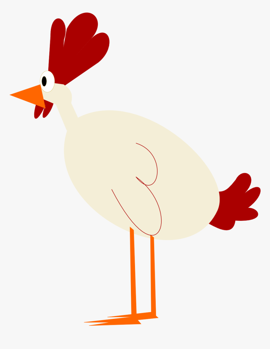 Chicken Clipart Tail - Cute Chicken Clear Background, HD Png Download, Free Download