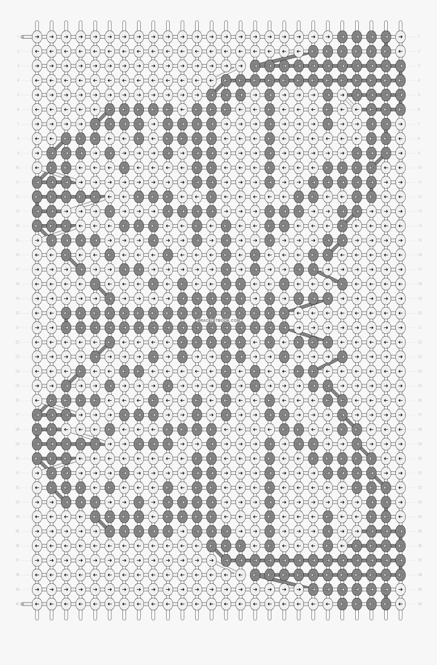 Alpha Pattern - Leaves Friendship Bracelet Pattern, HD Png Download, Free Download