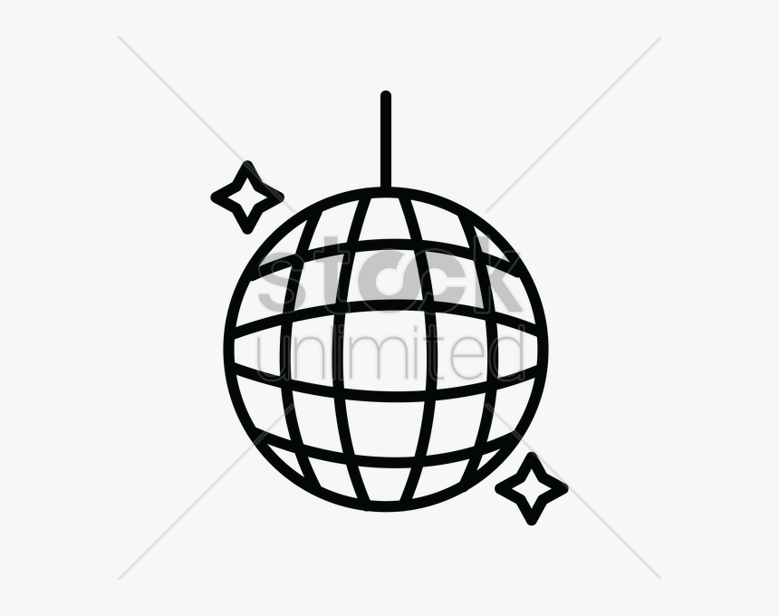 Illustration, Disco, Graphics, Transparent Png Image - Simple Disco Ball Drawing, Png Download, Free Download