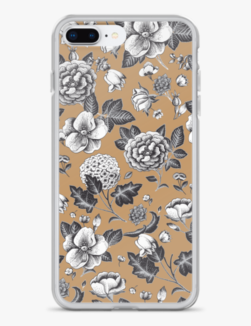 Vintage Floral Tan Iphone Case - Mobile Phone Case, HD Png Download, Free Download
