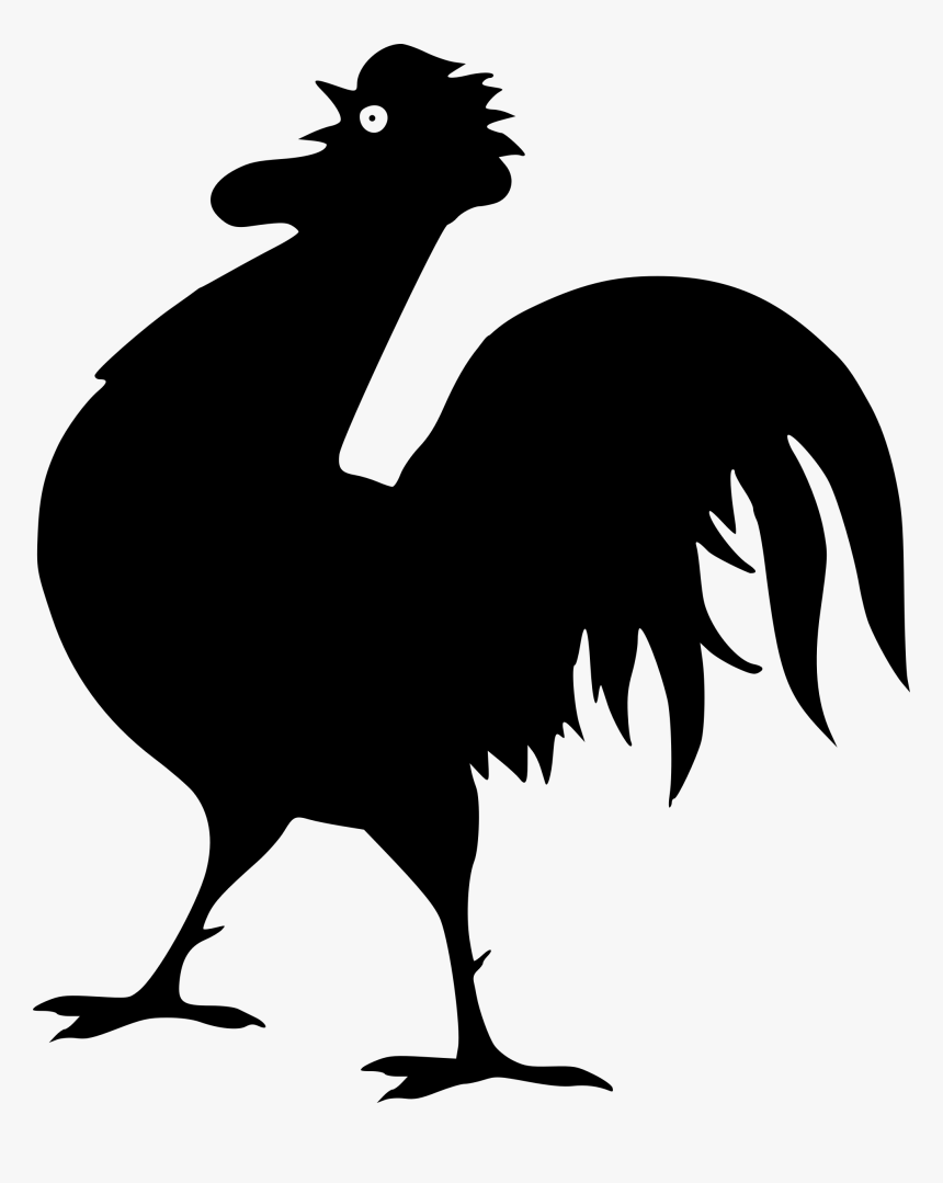 Chicken Silhouette Broiler Rooster Clip Art - Clipart Chicken Silhouette, HD Png Download, Free Download