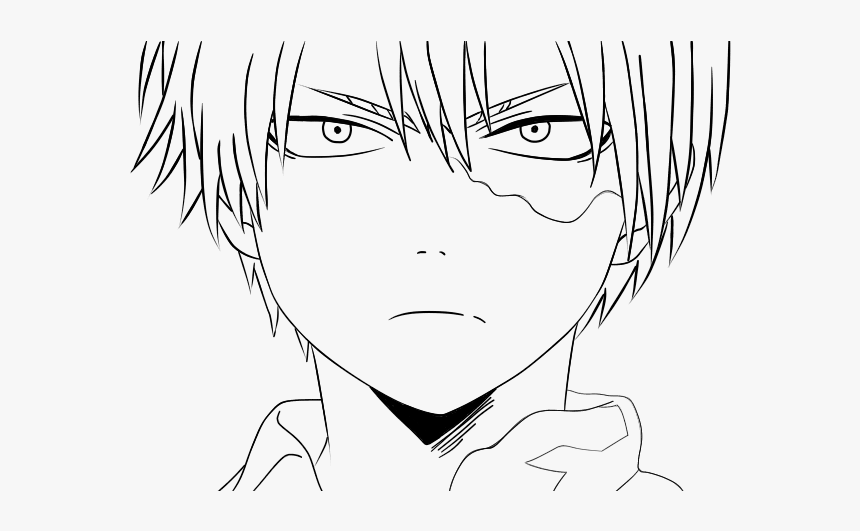 Todoroki Lineart - Shoto Todoroki Line Art, HD Png Download, Free Download