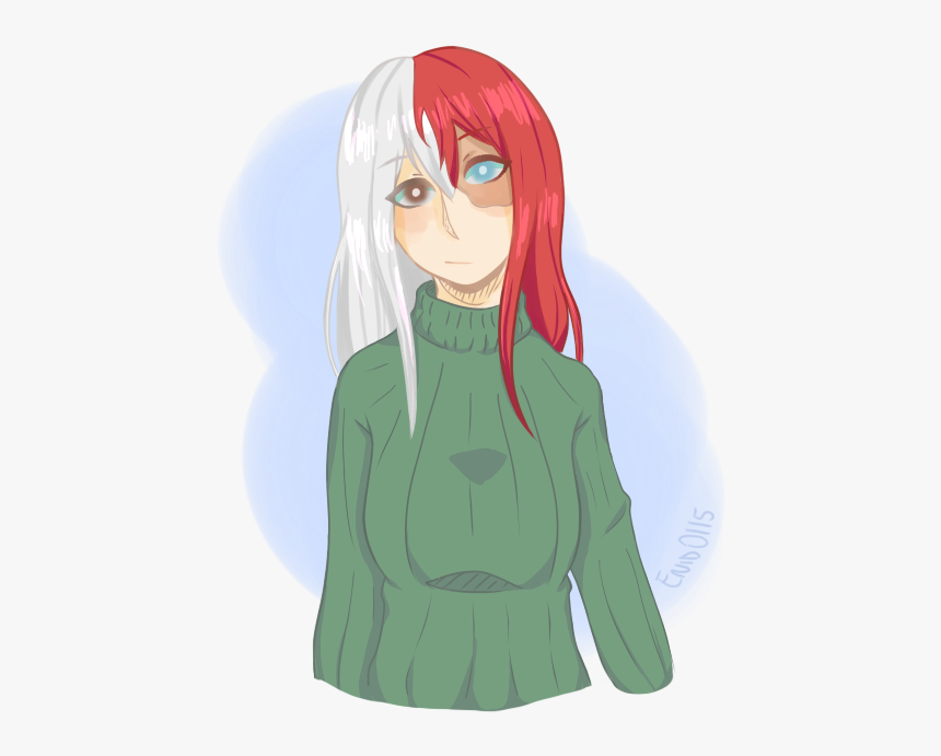 Fan Art Todoroki Shoto Genderbend, HD Png Download is free transparent png ...