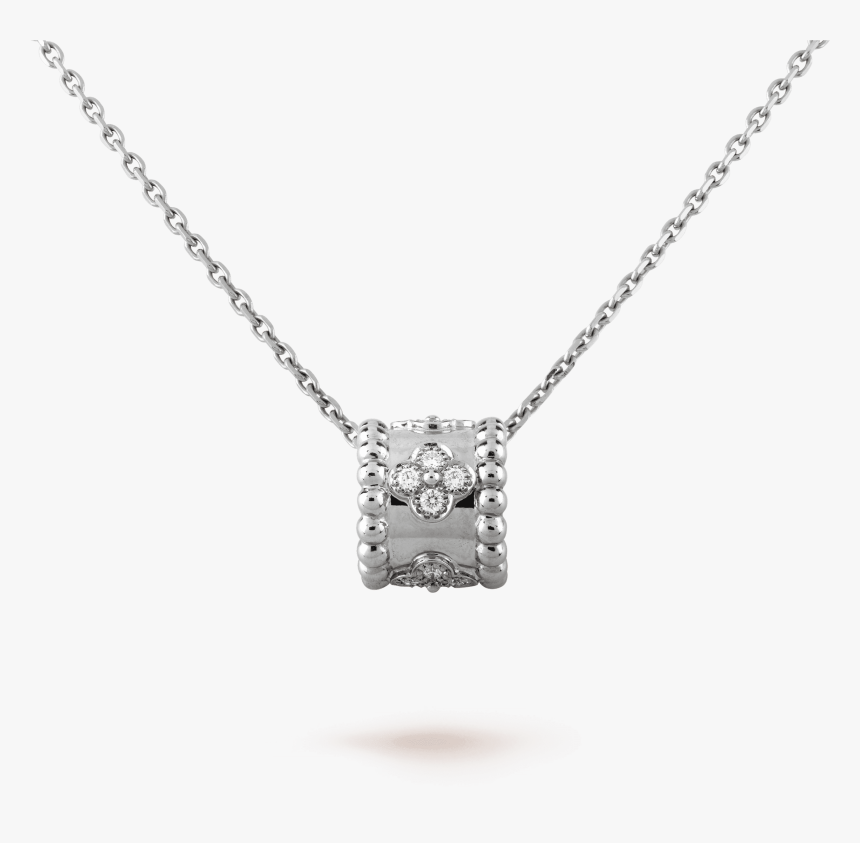 Perlée Clovers Pendant, - Diamond Van Cleef Necklace, HD Png Download, Free Download