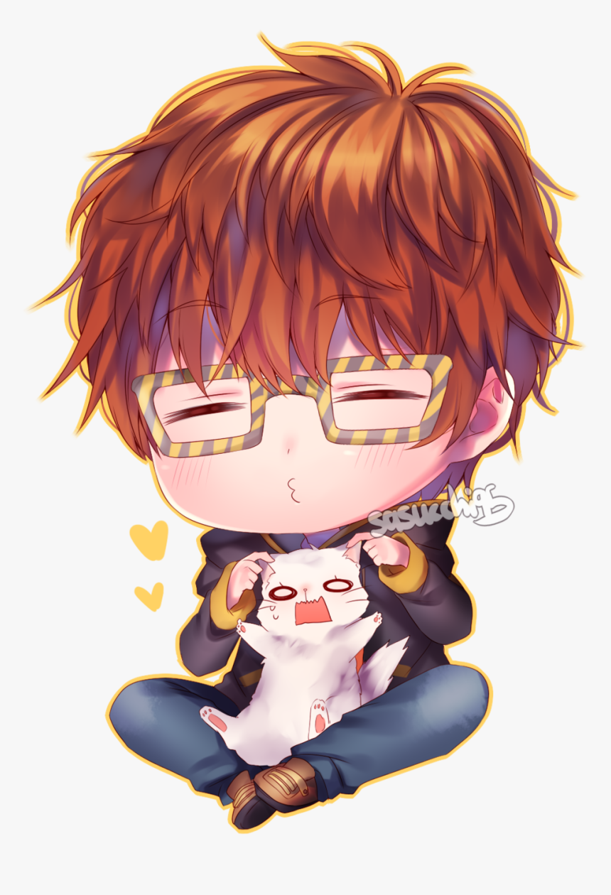 Mystic Messenger 707 By Sasucchi95-daggox9 , Png Download - Mystic Messenger 707 And Cat, Transparent Png, Free Download