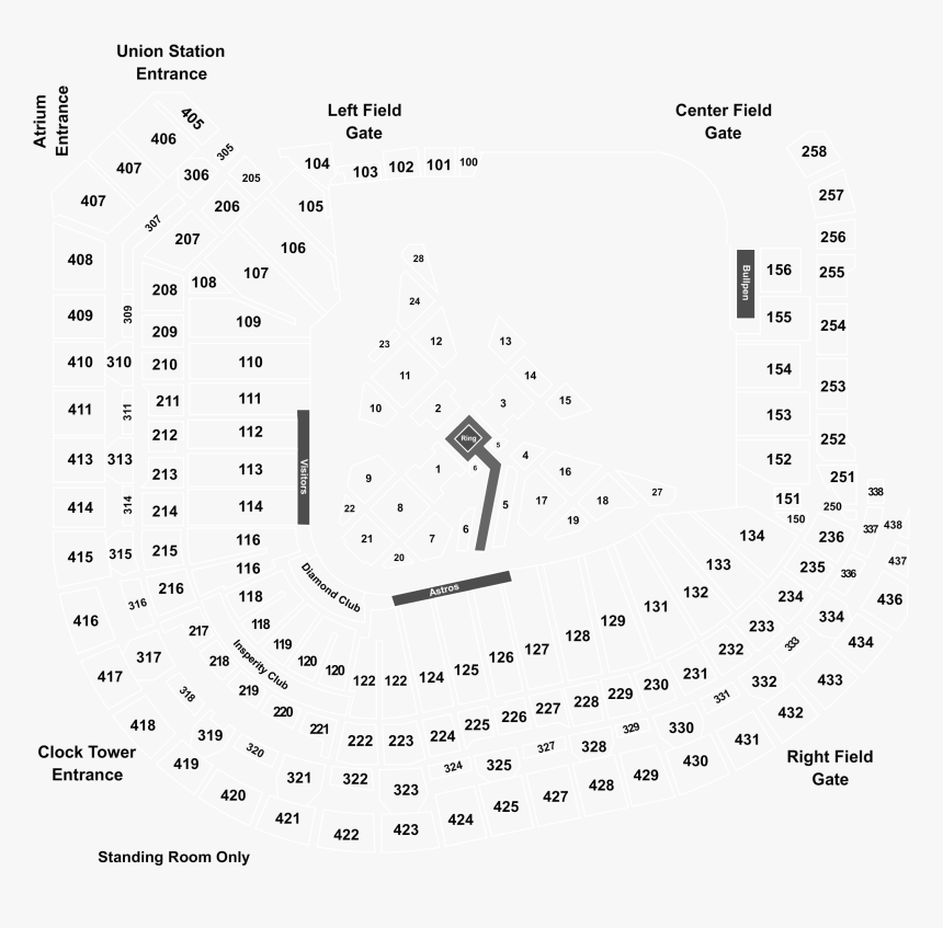 Minute Maid Seating Chart Section 134, HD Png Download, Free Download