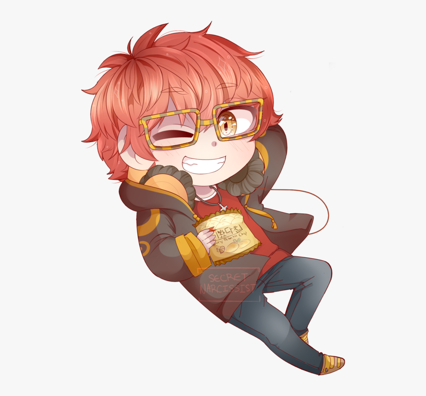 707 Transparent Messenger - Mystic Messenger 707 Chibi, HD Png Download, Free Download