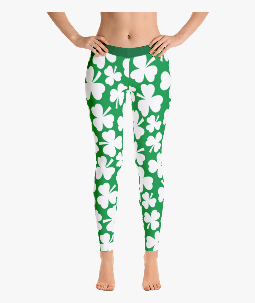 I Am Saint Patrick White Clover - Leggings, HD Png Download, Free Download