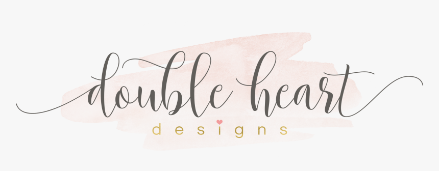 Double Heart Large - Calligraphy, HD Png Download, Free Download