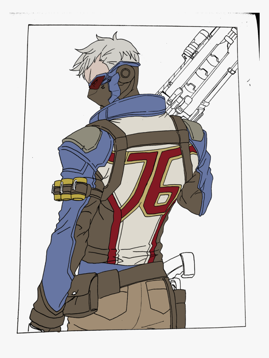 P Soldier 76 - Cartoon, HD Png Download, Free Download