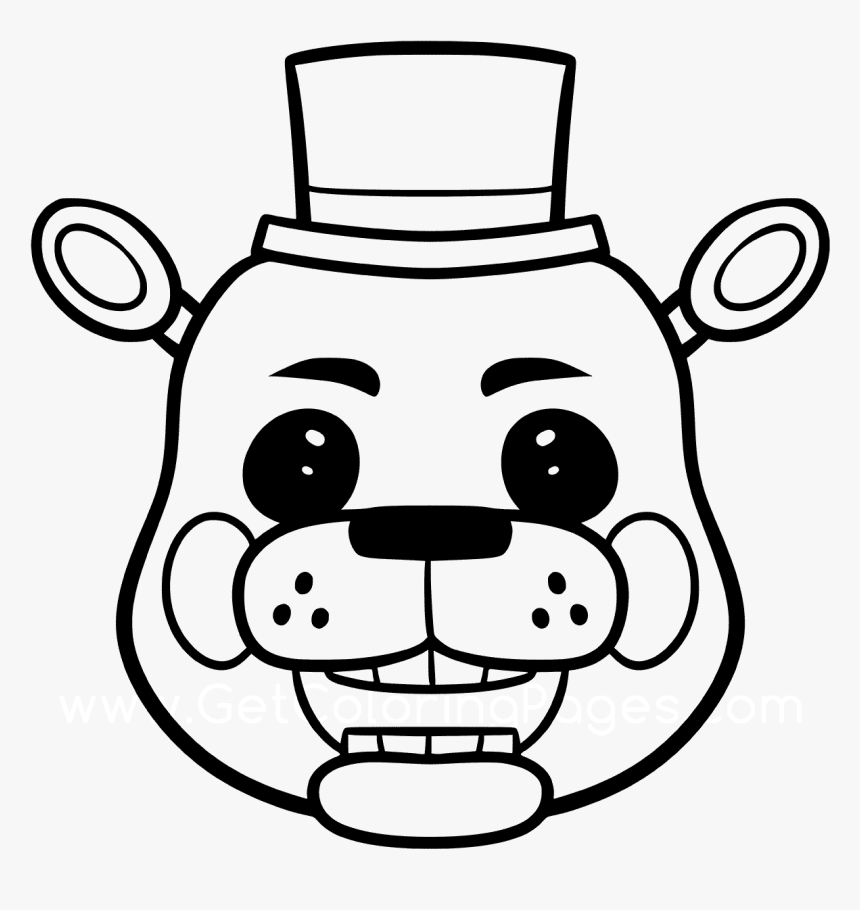 Toy Golden Freddy Colouring Pages - Toy Freddy Drawing Easy, HD Png Download, Free Download