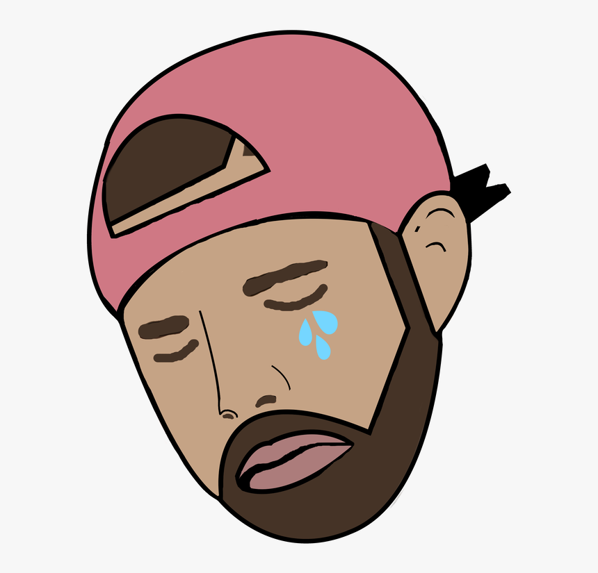 Transparent Crying Clipart - Cartoon Hotline Bling Head Drake, HD Png Download, Free Download