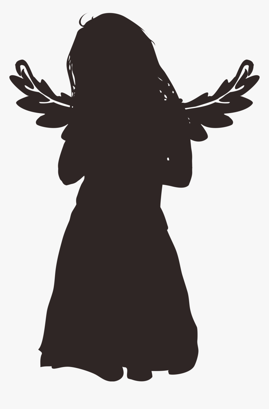 Silhouette, Little, Girl, Young, Angel, Wings, Praying - International Day Of The Girl Child, HD Png Download, Free Download