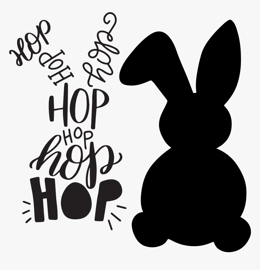 Easter Bunny Silhouette At Getdrawings - Hip Hop Bunny Svg, HD Png Download, Free Download