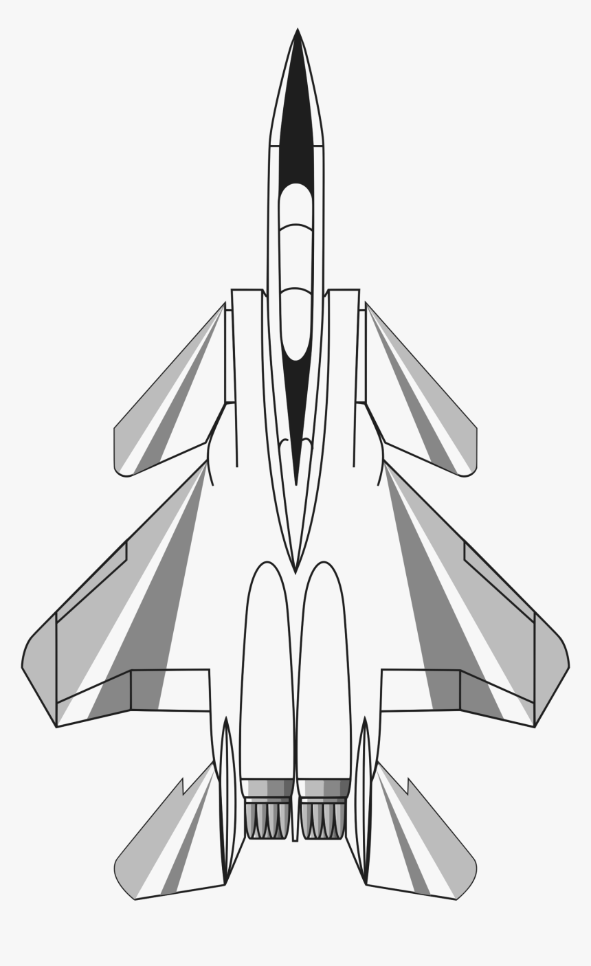 F15 Jet - Fighter Plane Top View Clipart, HD Png Download, Free Download