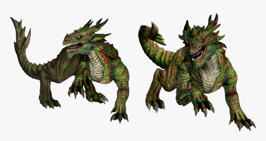 Monster, Creature, Dragon, Beast, Drake, Reptile - Reptile Monster, HD Png Download, Free Download