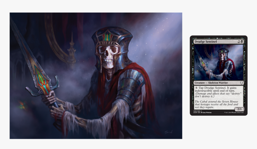 Drudge Sentinel Creature-skeleton Warrior - Mtg Drudge Sentinel, HD Png Download, Free Download