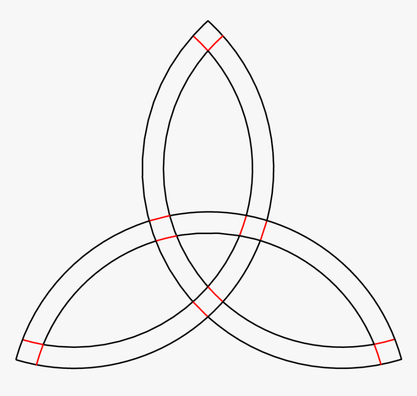 How To Draw A Trinity Celtic Knot Level 1 Step - Drawing, HD Png Download, Free Download