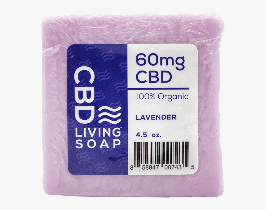 Cbd Living 60mg Cbd 100% Organic Lavender Soap Bar-4 - Packaging And Labeling, HD Png Download, Free Download