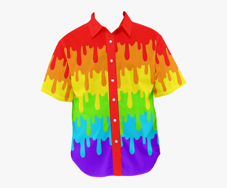 Image Of Gay Pride Button-up - Illustration, HD Png Download, Free Download