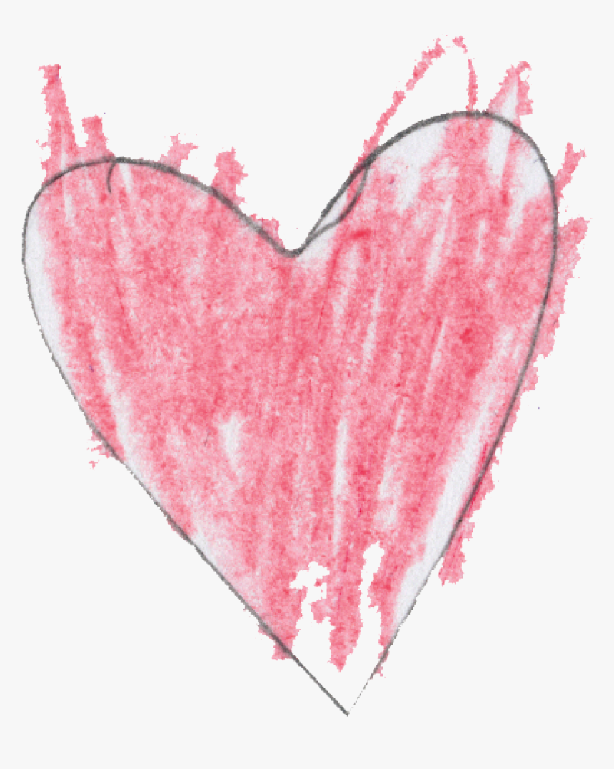 Transparent Hand Drawn Heart Clipart Free - Pink Heart Drawing Png, Png Download, Free Download