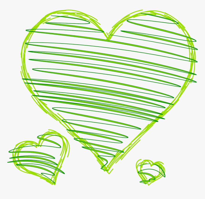 Hearts Love Green Drawn Png Image - Heart Green Balloon Png, Transparent Png, Free Download